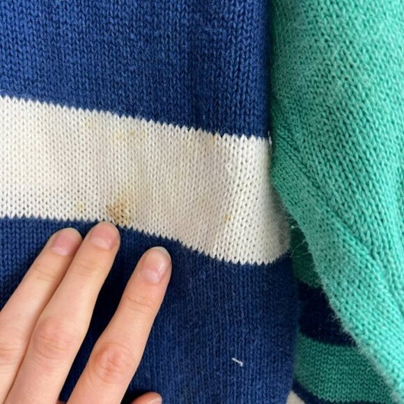 Vintage 1980s Tail ramie Cotton Graphic Pullover - Abstract Cozy Vibes 80s - Picture 6 of 11